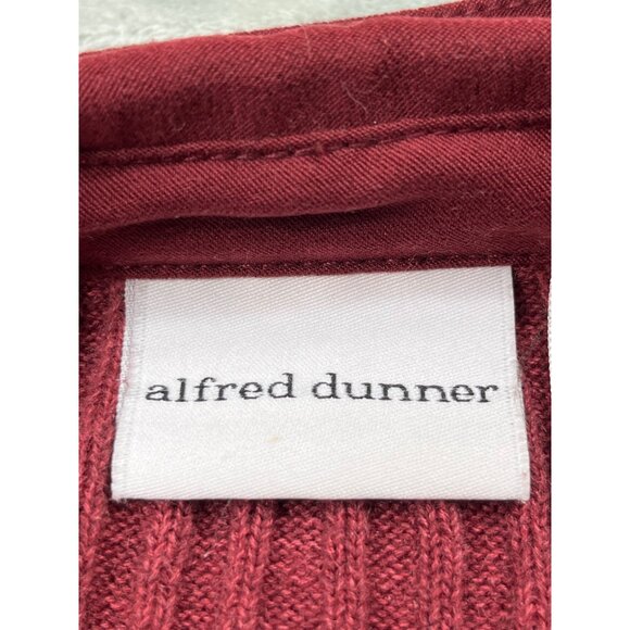 Alfred Dunner Womens XL Burgundy Corduroy Shacket Button-Up Jacket - Picture 3 of 13
